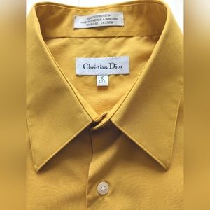 Dior Men's Yellow Dress Shirt